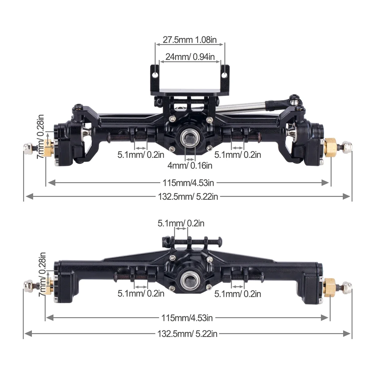 Aluminum CNC Portal Axles +10m - Rc Hobby Crawler ulasan dan harga