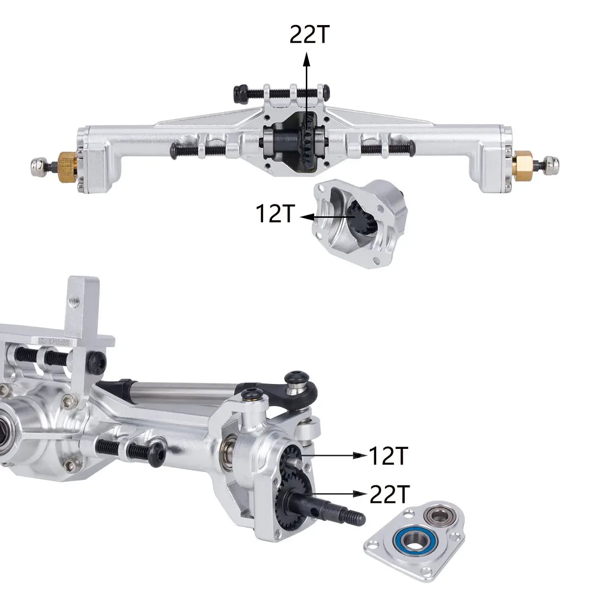 Aluminum CNC Portal Axles +10m - Rc Hobby Crawler ulasan dan harga