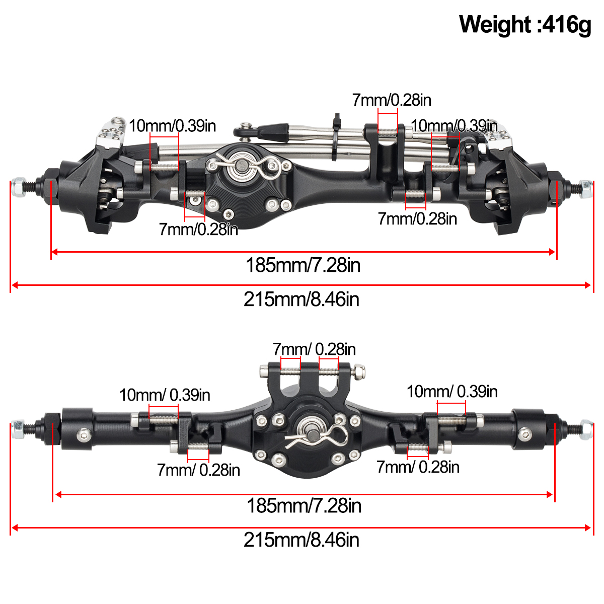 CNC Aluminum Front Rear F10T S - Rc Hobby Crawler ulasan dan harga