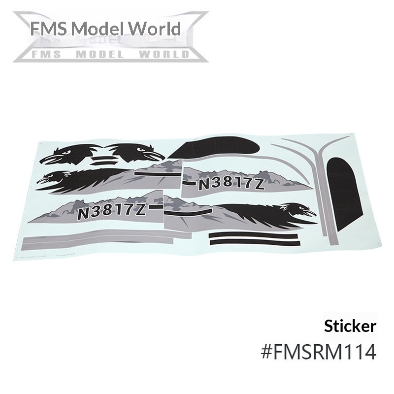 FMS RC Plane Decals For 1700mm - Rc Hobby Plane ulasan dan harga