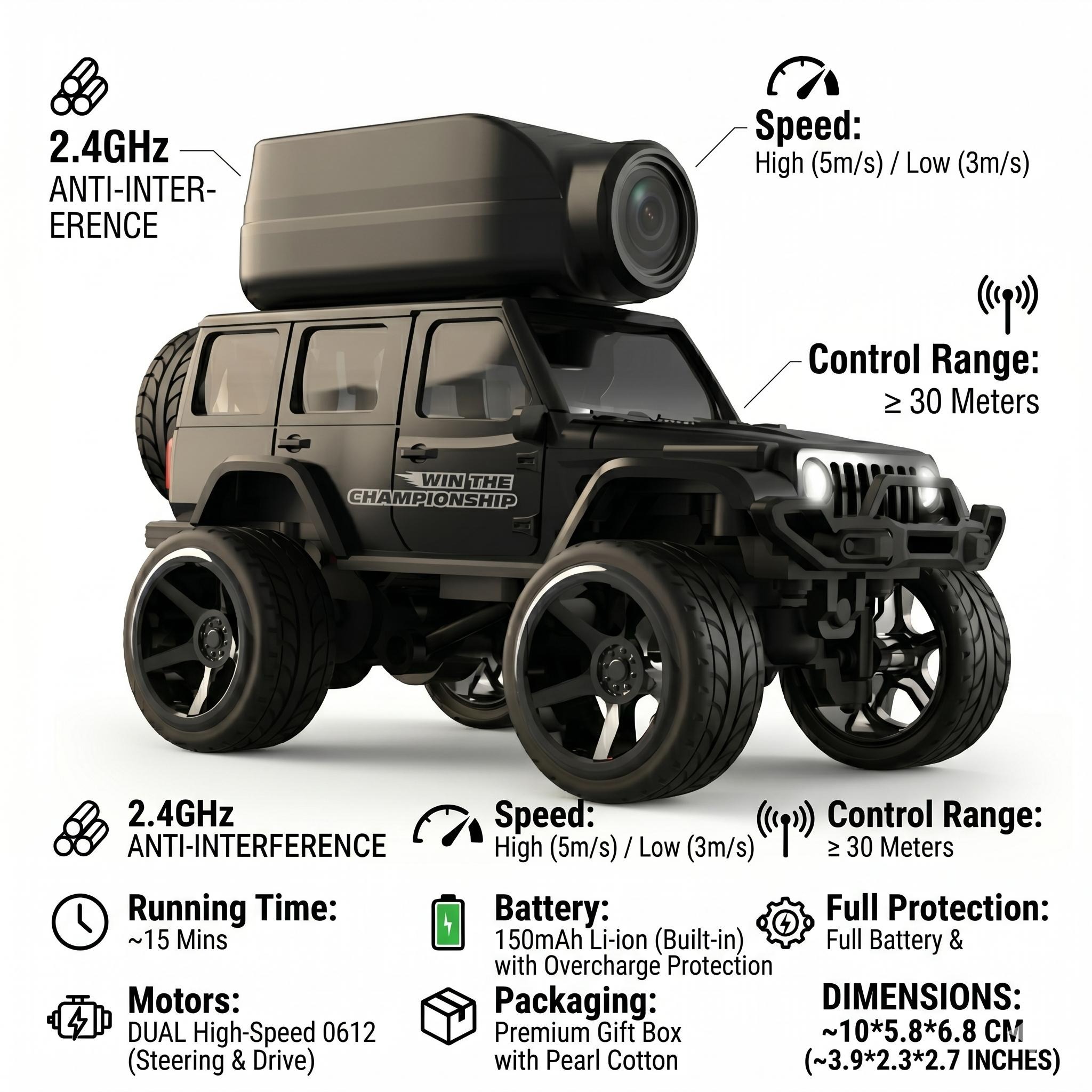 Alloy RC FPV Crawler Car, 1080 - Rc Hobby Tech ulasan dan harga